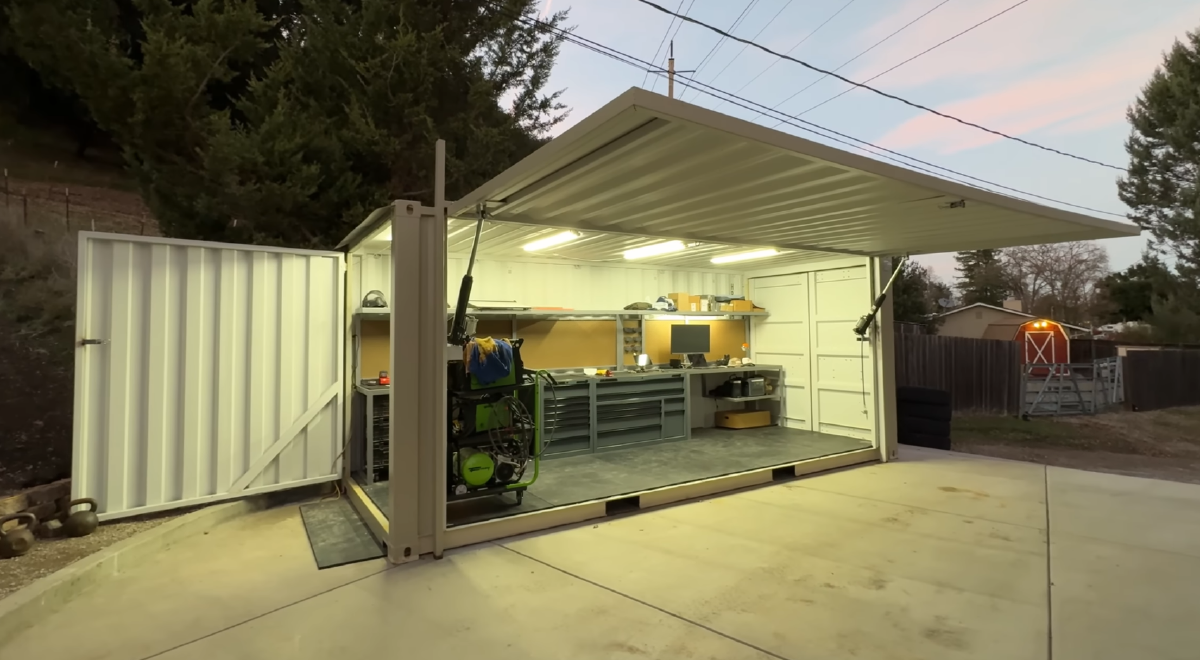 Shipping container turned into a shop