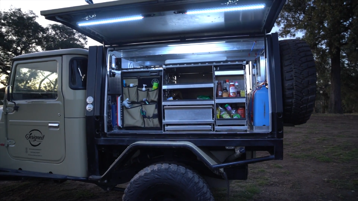 Designed and Built Land Cruiser canopy overlanding build