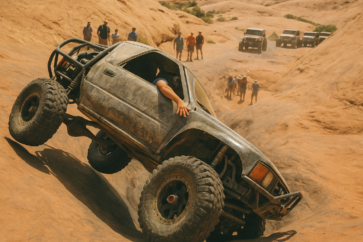 Always keep your arms and legs inside when off roading