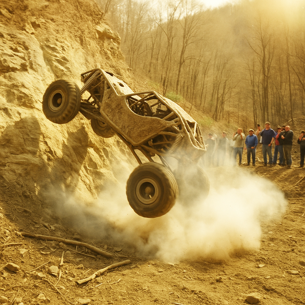 Rock bouncer attacking a waterfall climb
