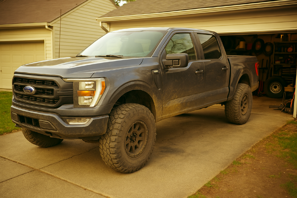 Lifted 2022 Ford pickup on 35 inch tires