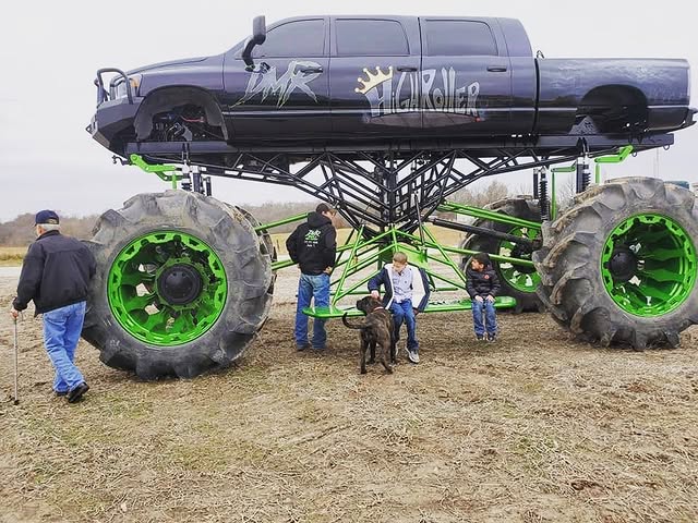 High Roller mega truck with 6 doors and 50 inches of lift